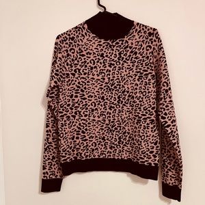 ASOS Leopard High Neck Sweater